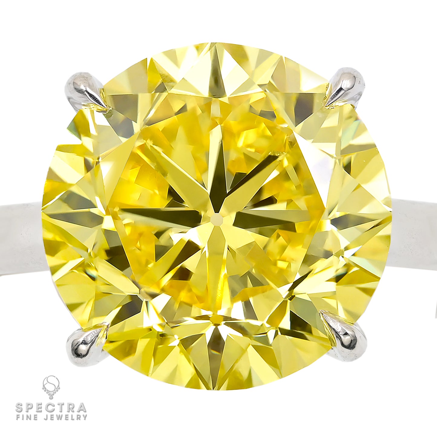 Spectra Fine Jewelry 2.37 ct. Fancy Vivid Yellow Diamond Solitaire Ring