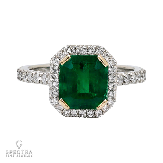 Spectra Fine Jewelry GRS Certified 1.92ct Emerald Cut Emerald Ring
