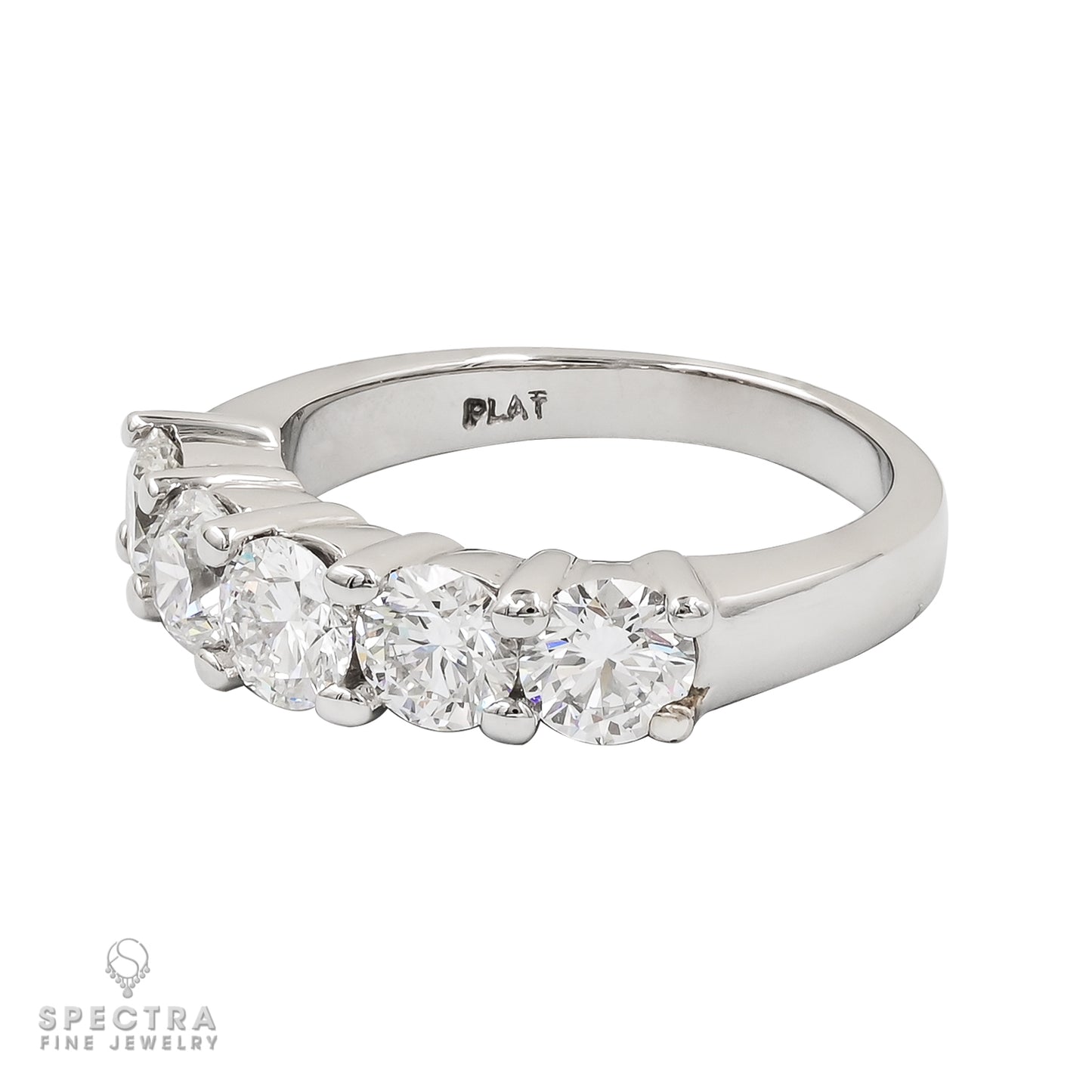 Spectra Fine Jewelry 2.0 ct.Diamond Five Stone Ring in Platinum