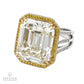 25.14 ct. Emerald-Cut Diamond Gold Ring