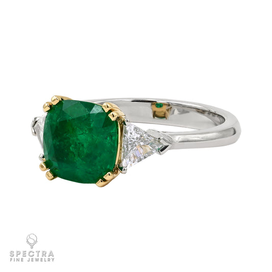 Spectra Fine Jewelry 2.34 ct. Cushion-cut Emerald Diamond Ring