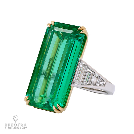 Spectra Fine Jewelry 15.91 ct. Colombian Emerald Diamond Ring