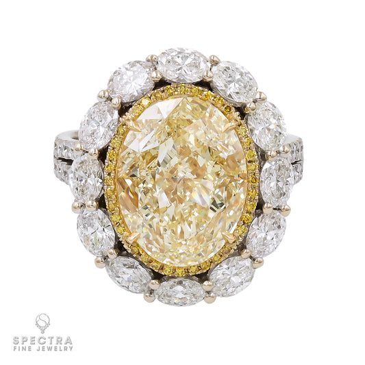 Spectra Fine Jewelry 10.01 ct. Fancy Light Yellow Diamond Gold Ring