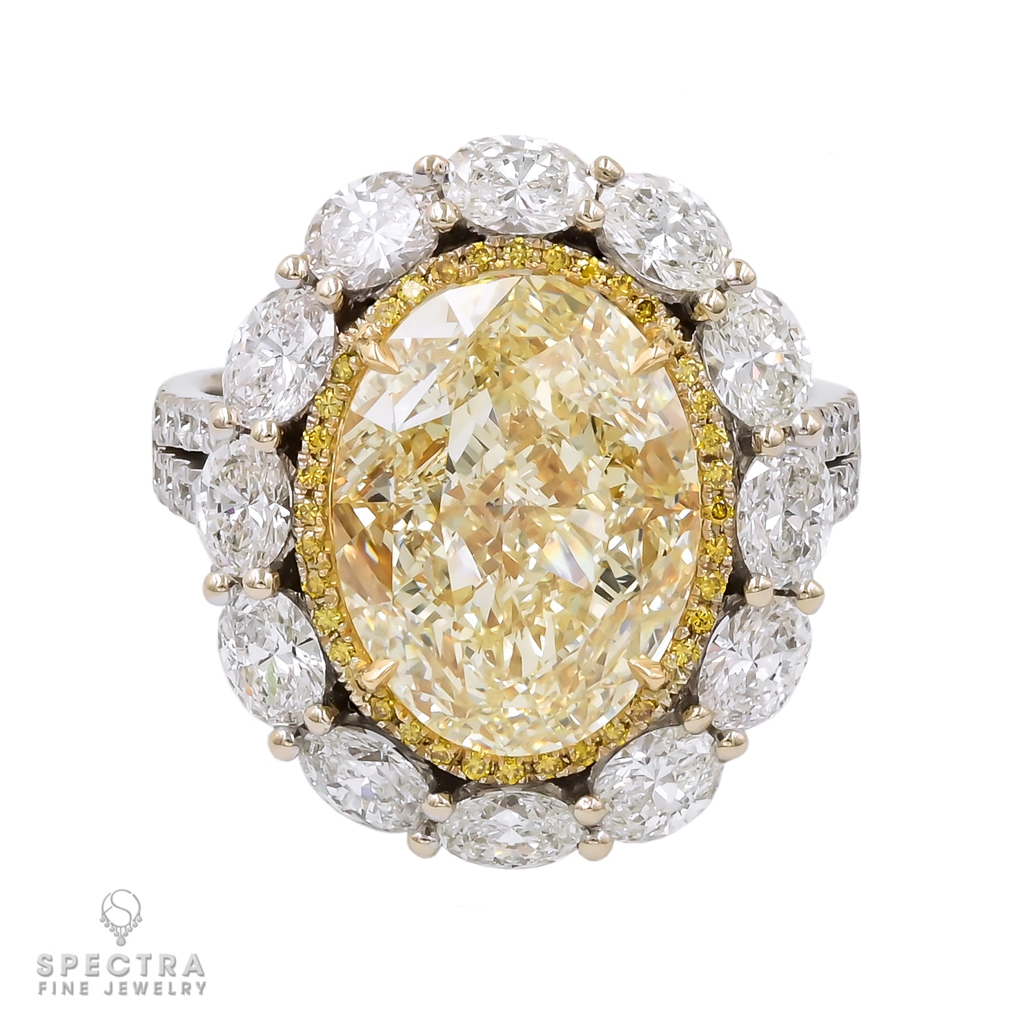 Spectra Fine Jewelry 10.01 ct. Fancy Light Yellow Diamond Gold Ring