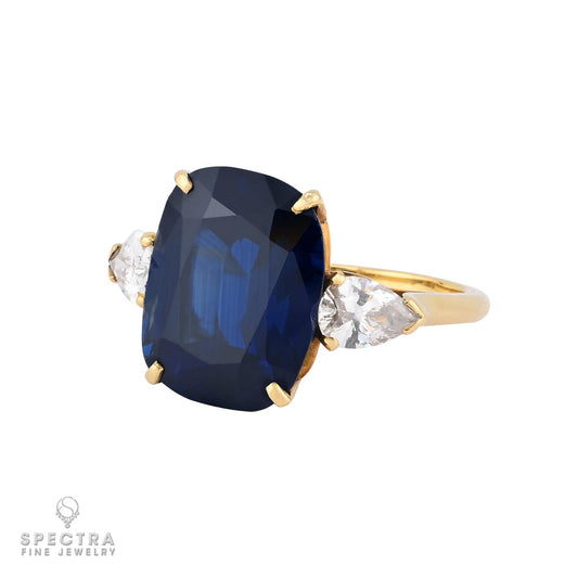 M. Gerard 14.0 ct. Sapphire Diamond Three-Stone Ring