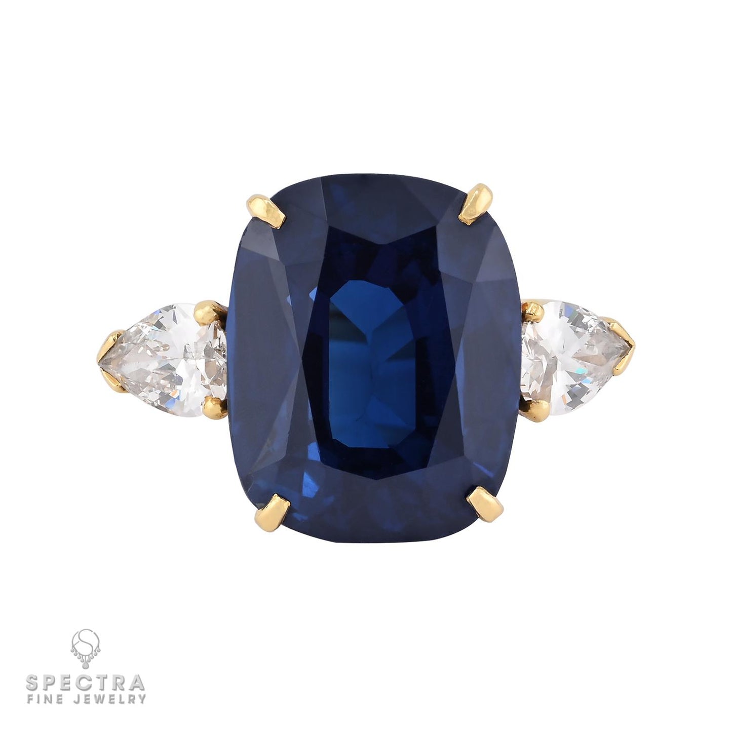 M. Gerard 14.0 ct. Sapphire Diamond Three-Stone Ring