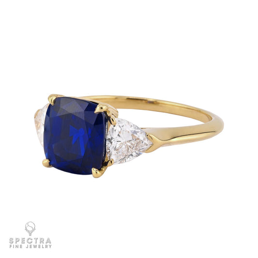 3.70 ct. Kashmir Sapphire Diamond Engagement Ring