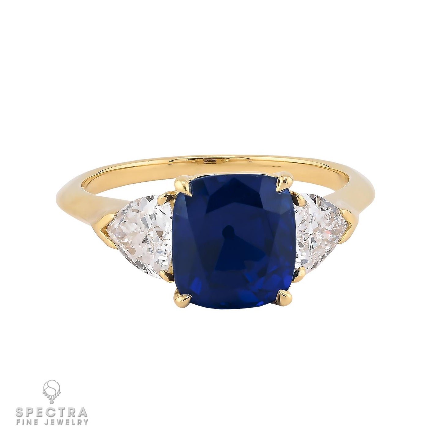 3.70 ct. Kashmir Sapphire Diamond Engagement Ring