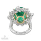 Spectra Fine Jewelry 11.32ct Colombian Emerald and Diamond Gold Ring