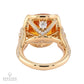 Spectra Fine Jewelry 11.63 ct. Ceylon Orange Sapphire and Diamond Ring