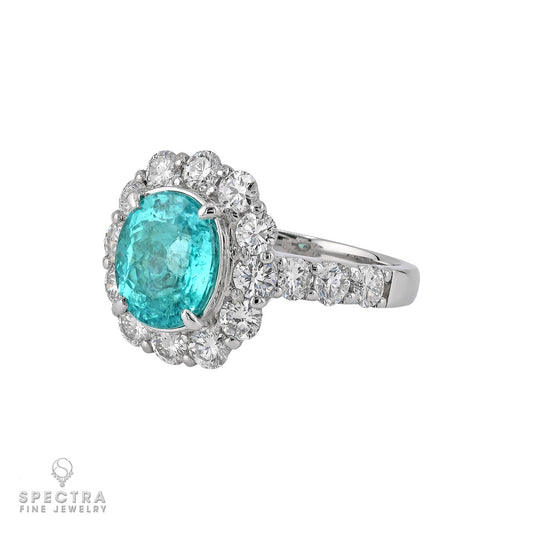 2.80ct Paraiba Tourmaline Diamond Ring