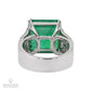 11.06 ct. Certified Colombian Emerald & Diamond Platinum Ring