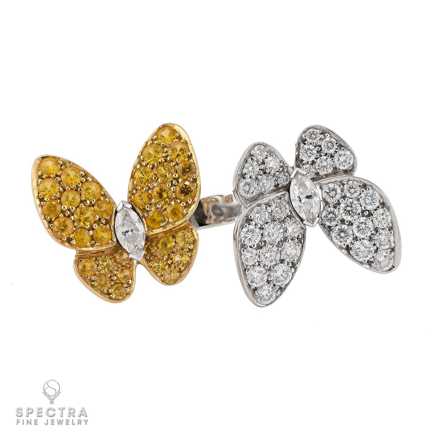 Van Cleef & Arpels Two Butterfly Between the Finger Ring