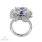 10.88ct Kashmir Sapphire & Diamond Ring, GIA Certified, 18k White Gold