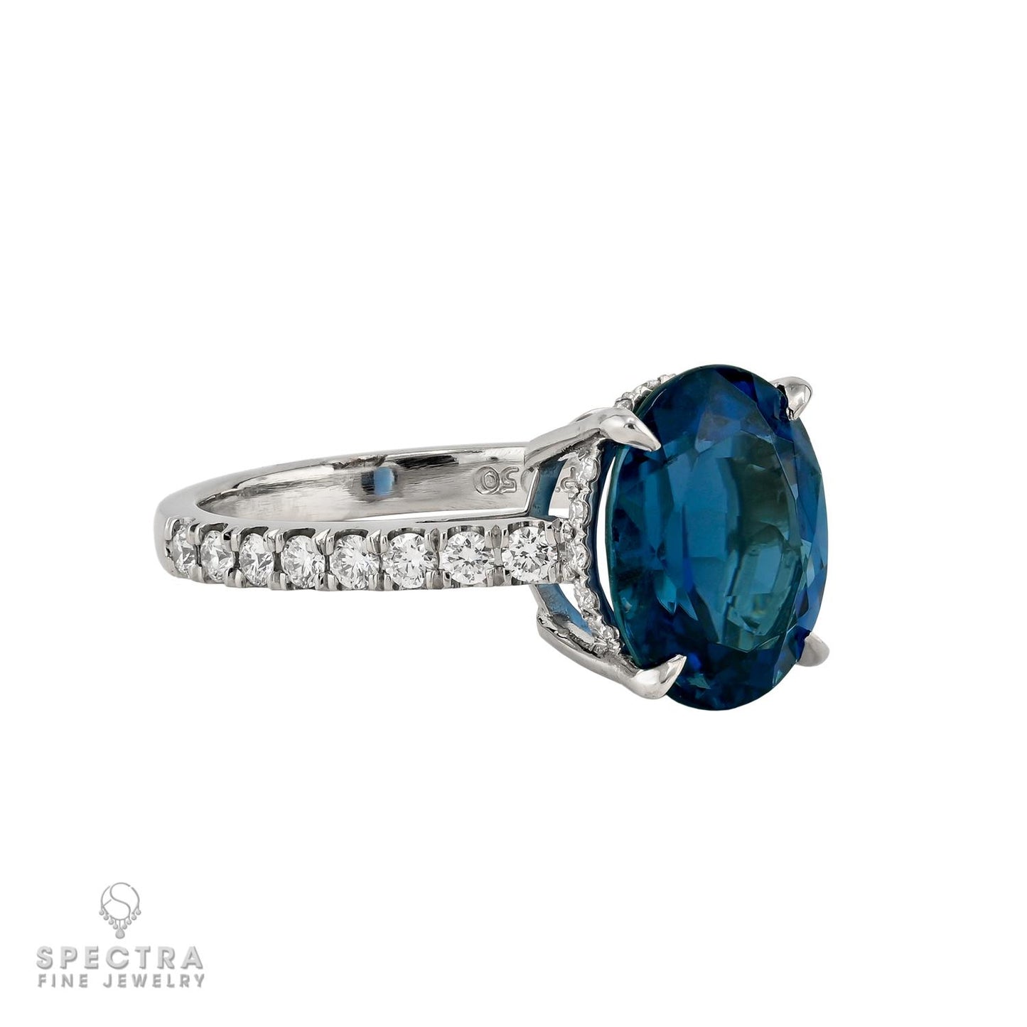 5.12ct Paraiba Tourmaline Diamond Ring