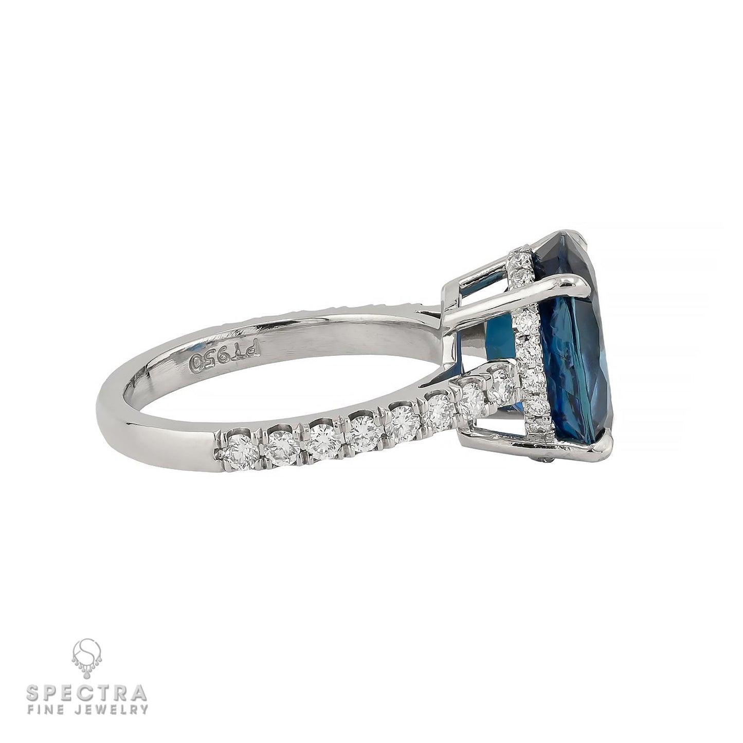 5.12ct Paraiba Tourmaline Diamond Ring