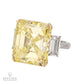 25.02ct Intense Yellow Diamond Three-Stone Ring