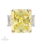 25.02ct Intense Yellow Diamond Three-Stone Ring