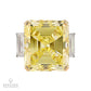 25.02ct Intense Yellow Diamond Three-Stone Ring