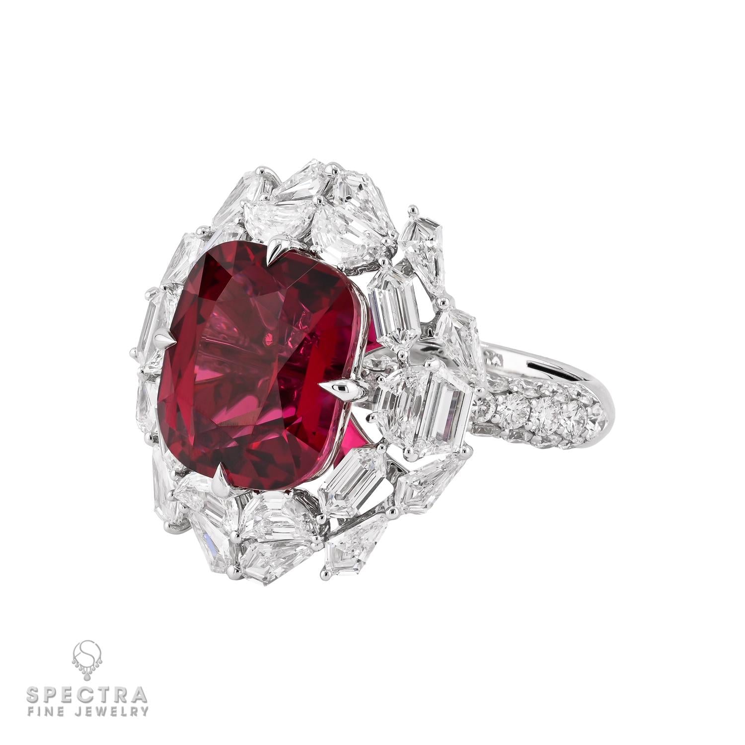 Spectra Fine Jewelry 8.88 ct. Cushion Spinel and Diamond Ring