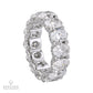 Oval Diamond Eternity Ring in Platinum, 7.70 Carats