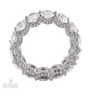 Oval Diamond Eternity Ring in Platinum, 7.70 Carats