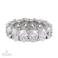 Oval Diamond Eternity Ring in Platinum, 7.70 Carats