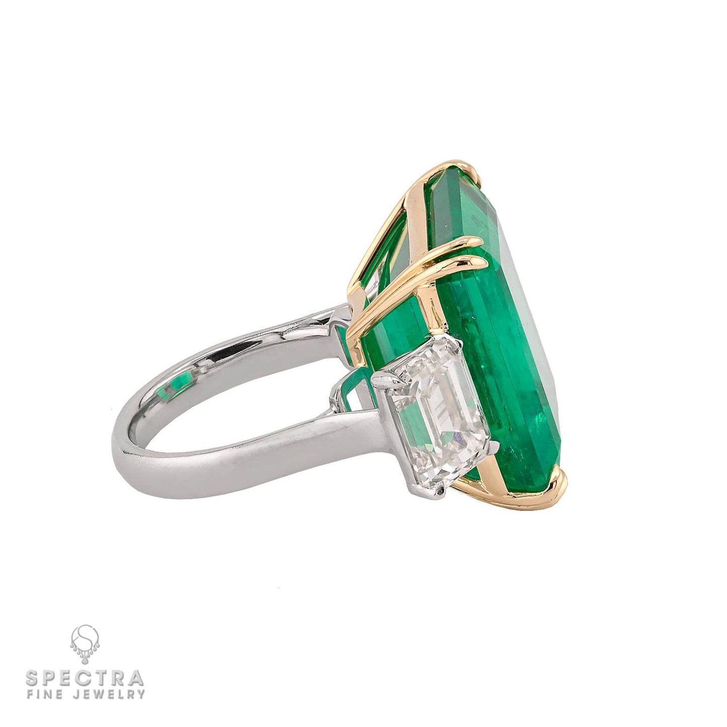 28.65 ct. Colombian Emerald & Diamond Ring by Spectra Fine Jewelry