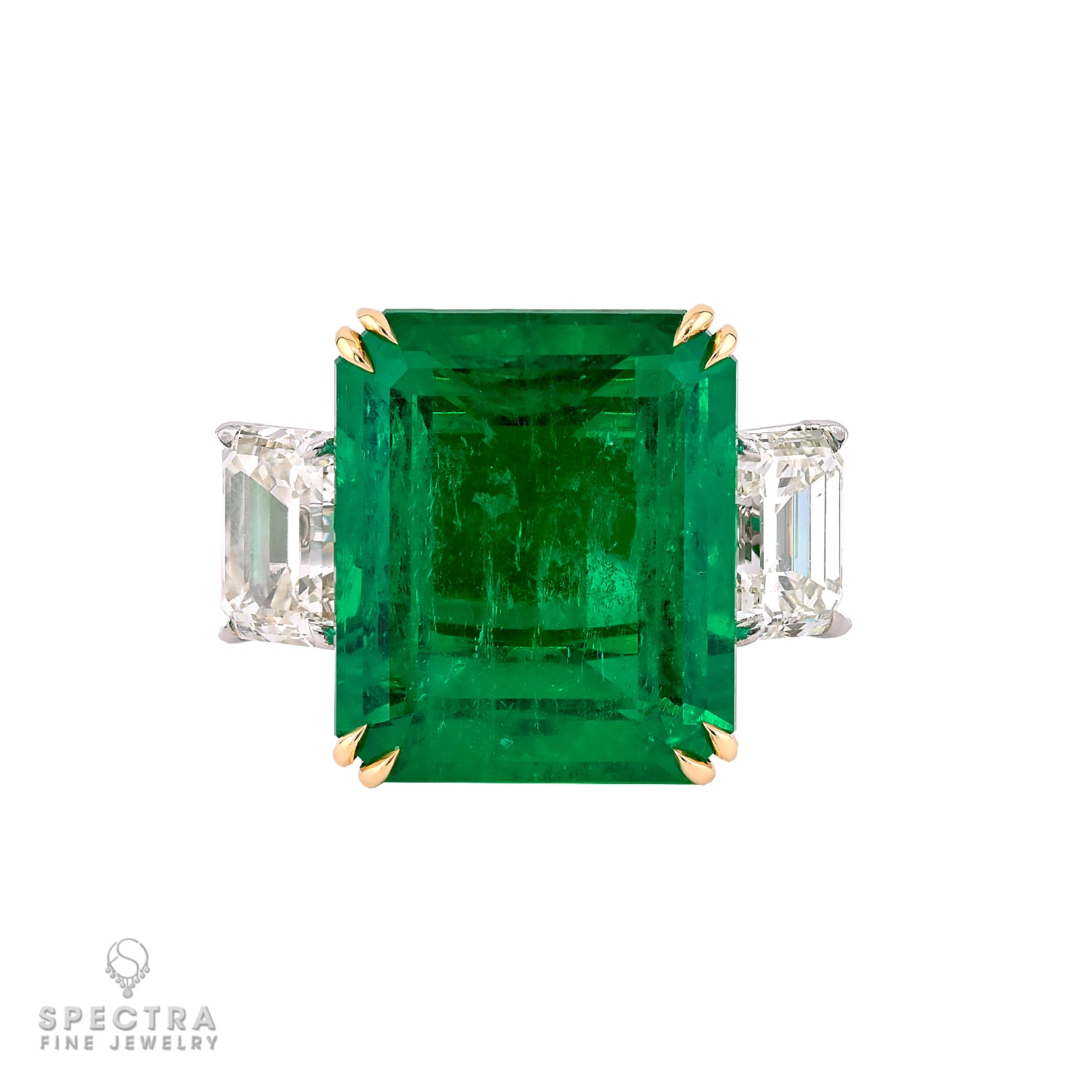 28.65 ct. Colombian Emerald & Diamond Ring by Spectra Fine Jewelry