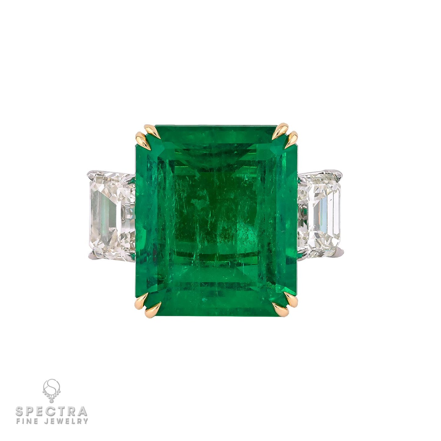 28.65 ct. Colombian Emerald & Diamond Ring by Spectra Fine Jewelry
