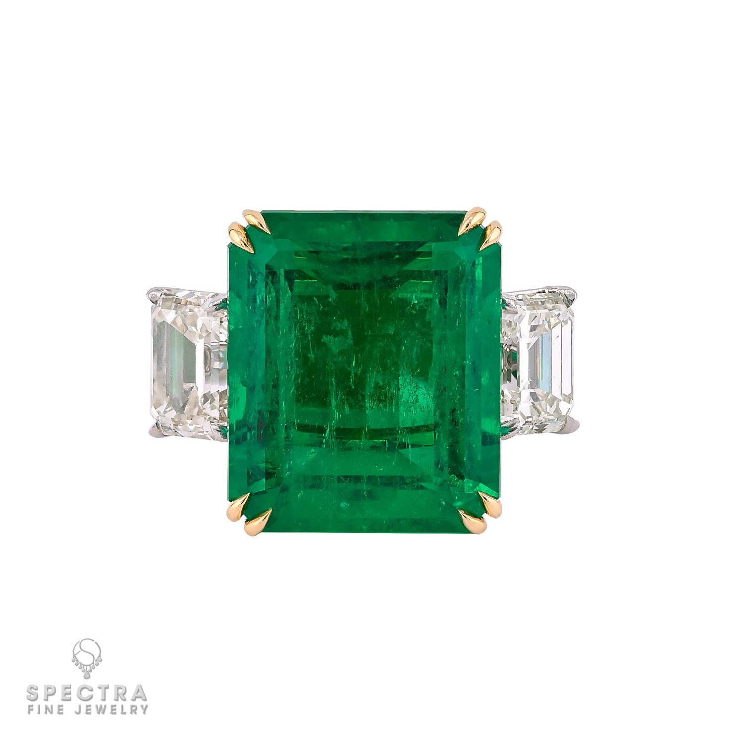 28.65 ct. Colombian Emerald & Diamond Ring by Spectra Fine Jewelry