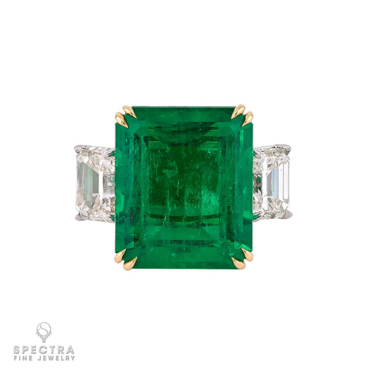 28.65 ct. Colombian Emerald & Diamond Ring by Spectra Fine Jewelry