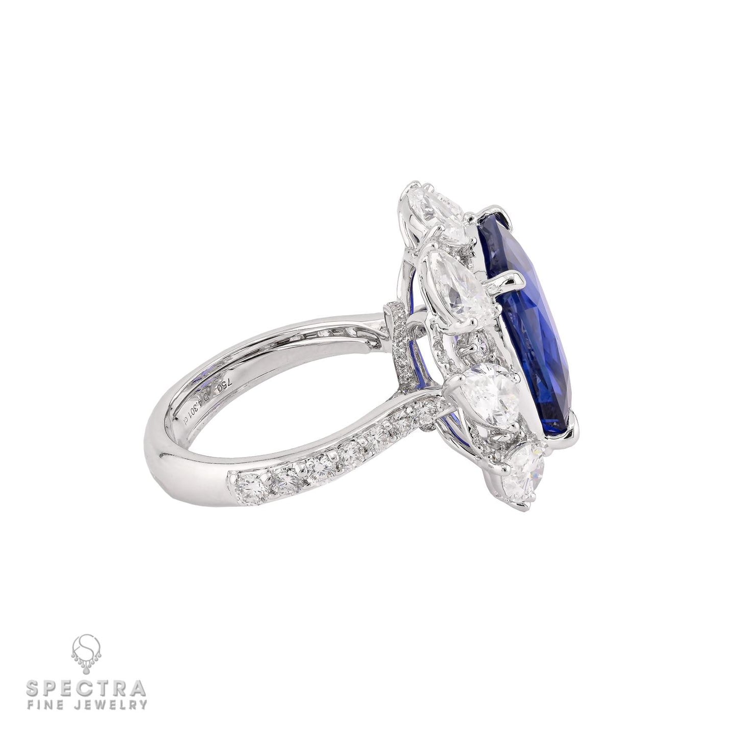 Spectra Fine Jewelry 11.43ct No Heat Ceylon Sapphire Ring