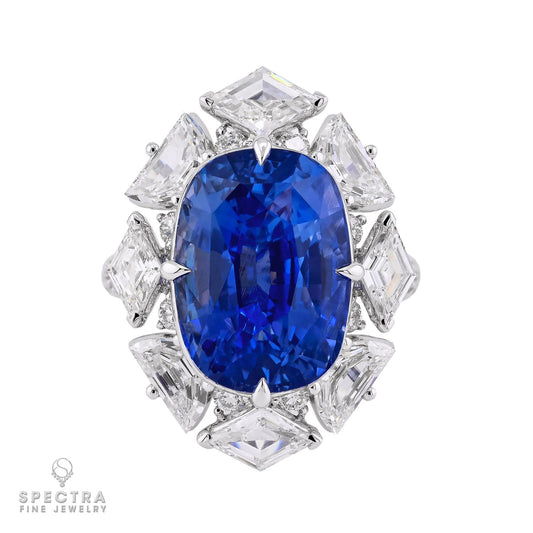 13.57ct No Heat Madagascar Sapphire Ring - Spectra Fine Jewelry