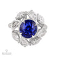 Spectra Fine Jewelry 6.60 ct Ceylon Sapphire, Diamond Halo