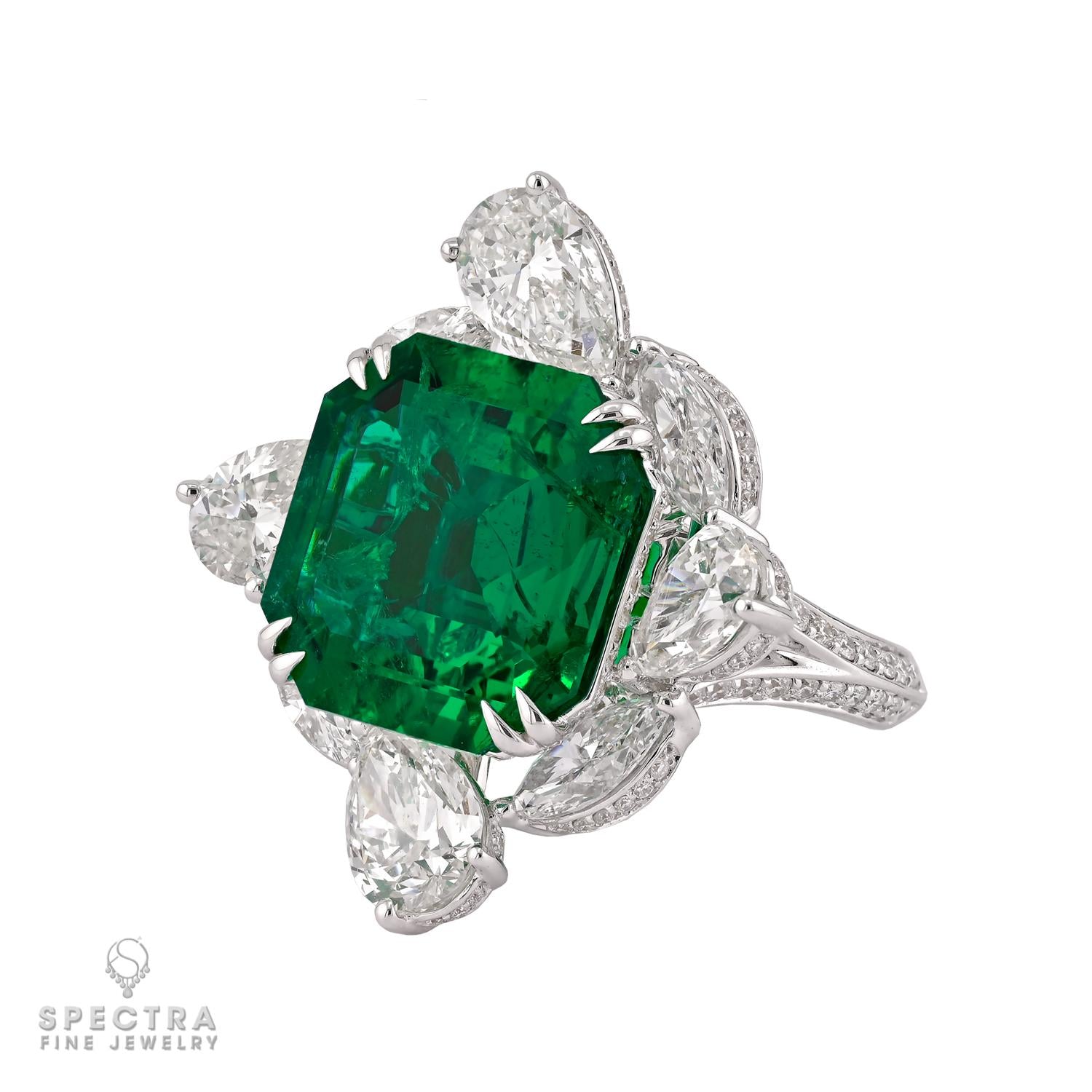 Spectra 8.93 ct. Colombian No Oil Emerald Ring