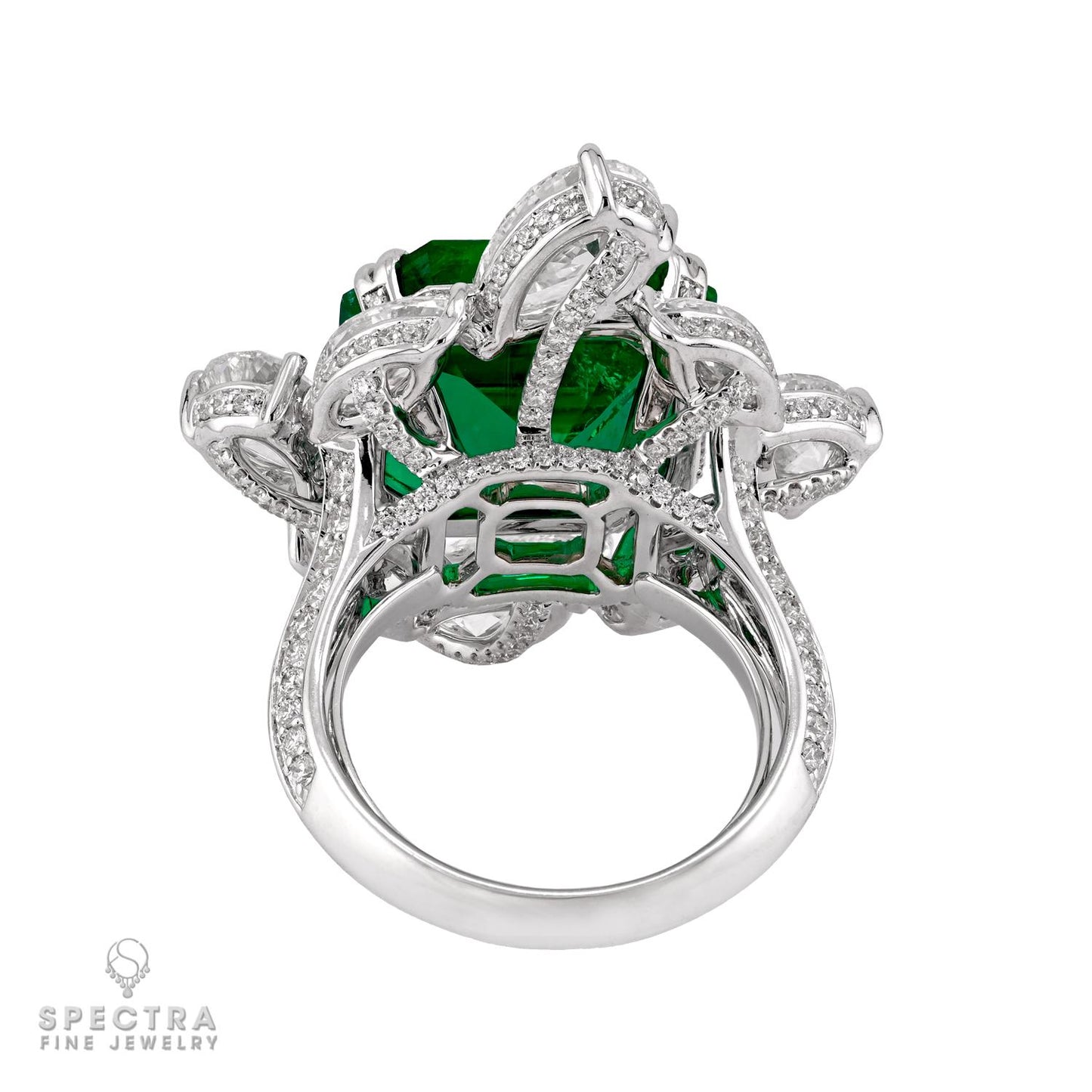 Spectra 8.93 ct. Colombian No Oil Emerald Ring