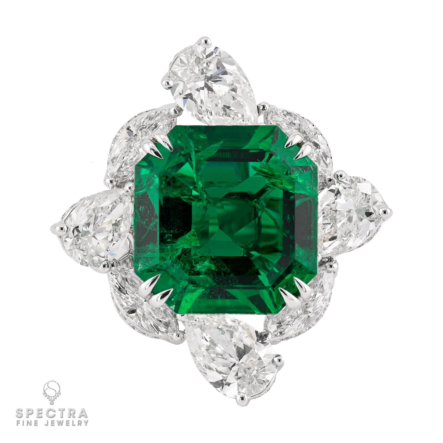Spectra 8.93 ct. Colombian No Oil Emerald Ring