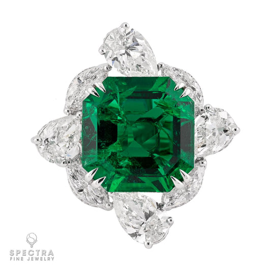 Spectra 8.93 ct. Colombian No Oil Emerald Ring
