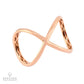 Diamond Loop Bypass Ring - 18K Rose Gold, 1.62 ct.