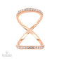 Diamond Loop Bypass Ring - 18K Rose Gold, 1.62 ct.