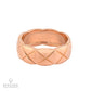 Diamond Wedding Band in 18K Rose Gold, Size 6.5