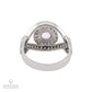 Moonstone & Diamond Evil Eye Ring in 18K White Gold