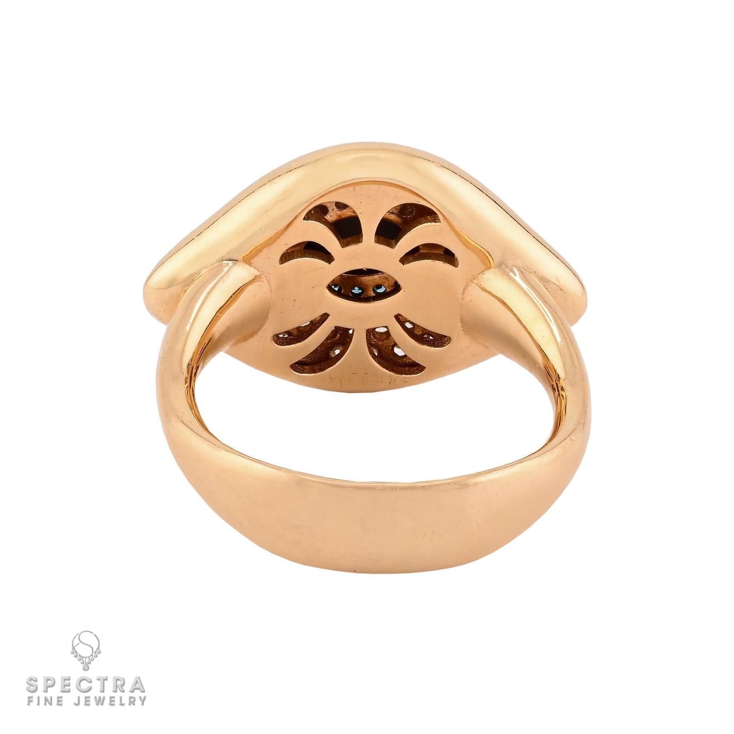 Evil Eye Diamond Ring in 14K Rose Gold