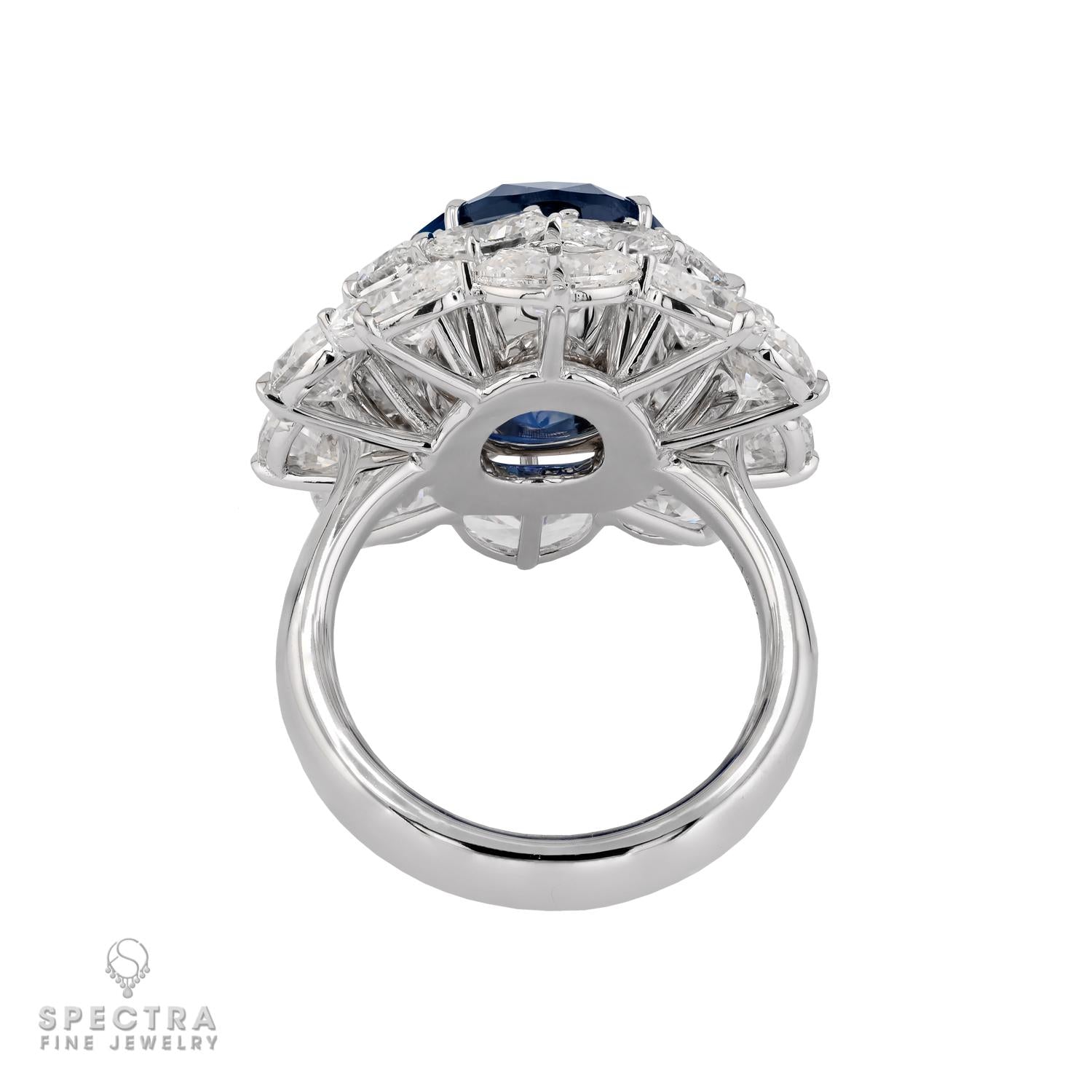 12.37 ct. No-Heat Madagascar Sapphire & Diamond Ring | Spectra Fine Jewelry