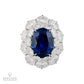 12.37 ct. No-Heat Madagascar Sapphire & Diamond Ring | Spectra Fine Jewelry