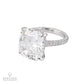 11.75 ct. Cushion Diamond Ring in 18K White Gold