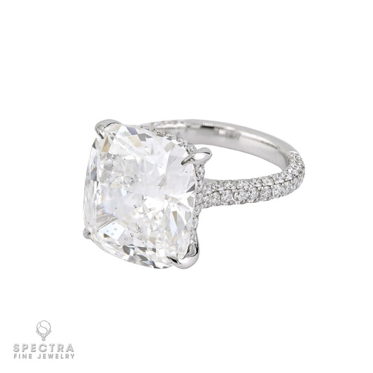 11.75 ct. Cushion Diamond Ring in 18K White Gold