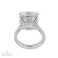 11.75 ct. Cushion Diamond Ring in 18K White Gold