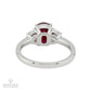 Burma No Heat 1.80ct Pigeon Blood Ruby Diamond Ring | 18k White Gold